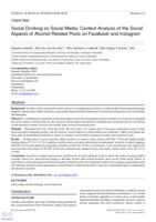 Social drinking on social media: A content analysis of the social aspects of alcohol-related posts on Facebook and Instagram