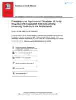 Prevalence and psychosocial correlates of party-drug use and associated problems among university students in the Netherlands