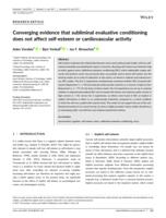 Converging evidence that subliminal evaluative conditioning does not affect self-esteem or cardiovascular activity