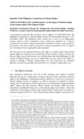 Written Statement for the National Inquiry on the Impact of Climate Change on the Human Rights of the Filipino People, Republic of the Philippines Commission on Human Rights