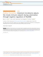 Author Correction: Intestinal microbiome adjusts the innate immune setpoint during colonization through negative regulation of MyD88