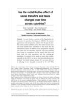 Has the redistributive effect of social transfers and taxes changed over time across countries?