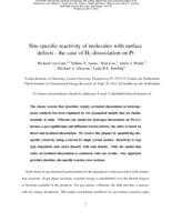 Site-specific reactivity of molecules with surface defects-the case of H-2 dissociation on Pt