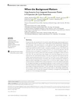 When the Background Matters: Using Scenarios from Integrated Assessment Models in Prospective Life Cycle Assessment