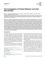 The Investigation of Protein Diffusion via H-Cell Microfluidics