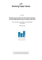 Relative income poverty rates and poverty alleviation via tax/benefit systems in 49 LIS-countries, 1967-2016.