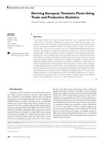 Deriving European Tantalum Flows Using Trade and Production Statistics