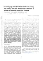 Quantifying work function differences using low-energy electron microscopy: The case of mixed-terminated strontium titanate