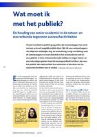 Wat moet ik met het publiek? De houding van senior academici in de natuur- en sterrenkunde tegenover outreachactiviteiten