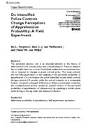 Do intensified police controls change perceptions of apprehension probability: A field experiment