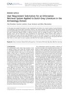 User Requirement Solicitation for an Information Retrieval System Applied to Dutch Grey Literature in the Archaeology Domain