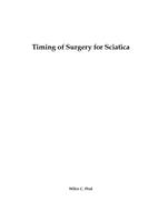 Timing of surgery for sciatica