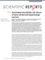 Automated microfluidic cell culture of stem cell derived dopaminergic neurons