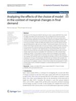 Analyzing the effects of the choice of model in the context of marginal changes in final demand