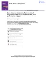 Does citizen participation affect municipal performance? Electoral competition and fiscal performance in Japan