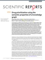 Drug prioritization using the semantic properties of a knowledge graph