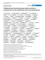 Traditional plant functional groups explain variation in economic but not size‐related traits across the tundra biome