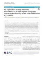 An exploration strategy improves the diversity of de novo ligands using deep reinforcement learning: a case for the adenosine A2A receptor