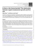 Is there a risk of growing fast? The relationship between organic employment growth and firm exit