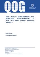 New Public Management and Municipal Performance: Do NPM Reforms Boost Performance?