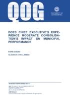 Does Chief Executive’s Experience Moderate Consolidation’s Impact on Municipal Performance