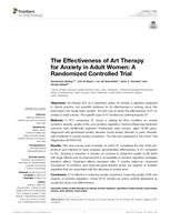 The Effectiveness of Art Therapy for Anxiety in Adult Women: A Randomized Controlled Trial