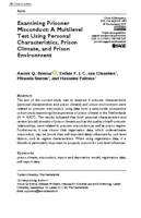 Examining Prisoner Misconduct: A Multilevel Test Using Personal Characteristics, Prison Climate, and Prison Environment