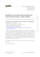 Sensitivity of the intensity frontier experiments for neutrino and scalar portals: Analytic estimates.