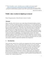 Public value creation in digital government