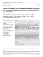 Testing for response shift in treatment evaluation of change in self‐reported psychopathology amongst secondary psychiatric care outpatients