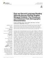 First and Second Language Reading Difficulty Among Chinese-English Bilingual Children: The Prevalence and Influences From Demographic Characteristics