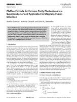 Pfaffian Formula for Fermion Parity Fluctuations in a Superconductor and Application to Majorana Fusion Detection