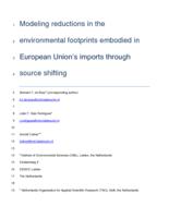 Modeling reductions in the environmental footprints embodied in European Union's imports through source shifting