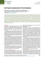 Life Cycle Assessment of Food Systems