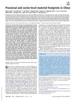 Provincial and sector-level material footprints in China