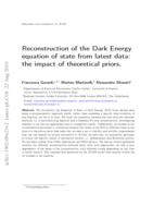 Reconstruction of the Dark Energy equation of state from latest data: the impact of theoretical priors