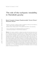 The role of the tachyonic instability in Horndeski gravity