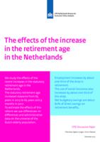The effects of the increase in the retirement age in the Netherlands.
