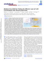 Mediator-Free SECM for Probing the Diffusion Layer pH with Functionalized Gold Ultramicroelectrodes