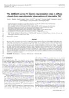 The EDIBLES survey. IV. Cosmic ray ionization rates in diffuse clouds from near-ultraviolet observations of interstellar OH+