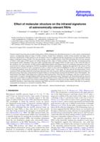 Effect of molecular structure on the infrared signatures of astronomically relevant PAHs