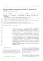 Resolved scaling relations and metallicity gradients on sub-kiloparsec scales at z ≈ 1