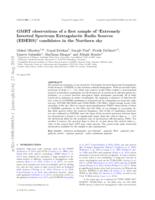 GMRT observations of a first sample of `Extremely Inverted Spectrum Extragalactic Radio Sources (EISERS)' candidates in the Northern sky