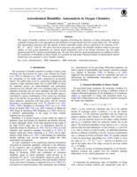 Astrochemical Bistability: Autocatalysis in Oxygen Chemistry
