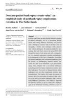 Does pre-packed bankruptcy create value? An empirical study of postbankruptcy employment retention in The Netherlands