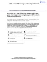 Antimony as a raw material in ancient metal and glass making: provenancing Georgian LBA metallic Sb by isotope analysis