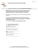 Effectiveness of trauma-focused treatment for adolescents with major depressive disorder,