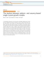 The dualism between adatom- and vacancy-based single crystal growth models