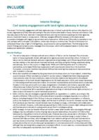 Interim findings: civil society engagement with land rights advocacy in Kenya