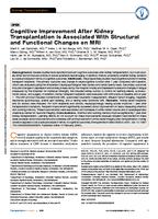 Cognitive improvement after kidney transplantation is associated with structural and functional changes on MRI